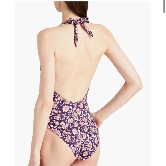 Veronica Beard salis halter floral one piece swimsuit - Picture 2 of 7